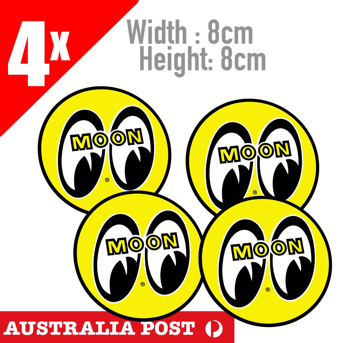 Mooneyes  Hot Rod Accessoires Car Garage Man Cave  Logo Round Stickers