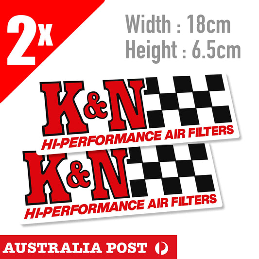 K&N Performance AIR Filter Filter Logo Vintage Banner Stickers