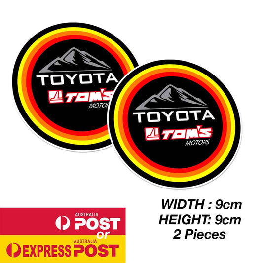 TOYOTA TOMs Off Road Mountain Round Off Road Logo Sticker