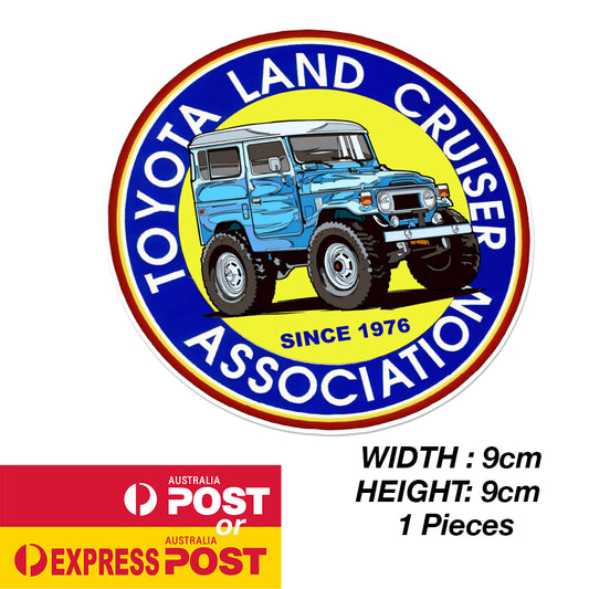 TOYOTA Land Cruiser Blue FJ140 Association Round 4WD Sticker