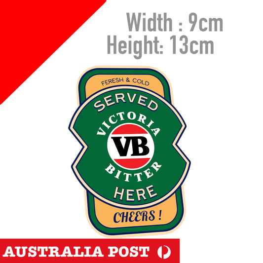 VB Beer Logo Serve Here Cheers, Victoria Bitter Beer Logo Sticker