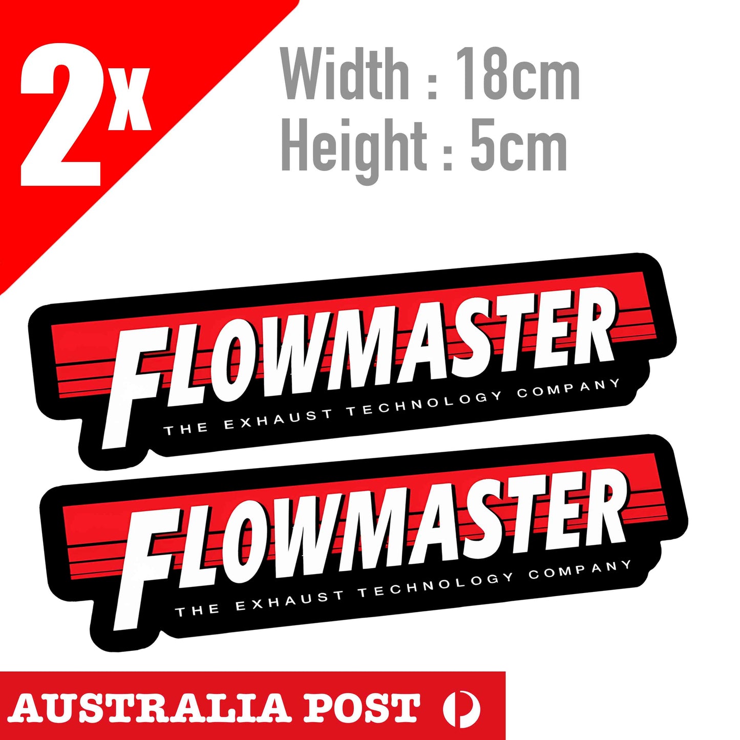 FLOWMASTER Mufflers - Vintage Racing banner Stickers