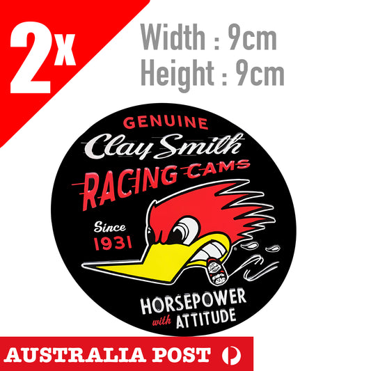 CLAY SMITH Racing CAMS VINTAGE MOTORSPORT HOT ROD RAT ROD Stickers