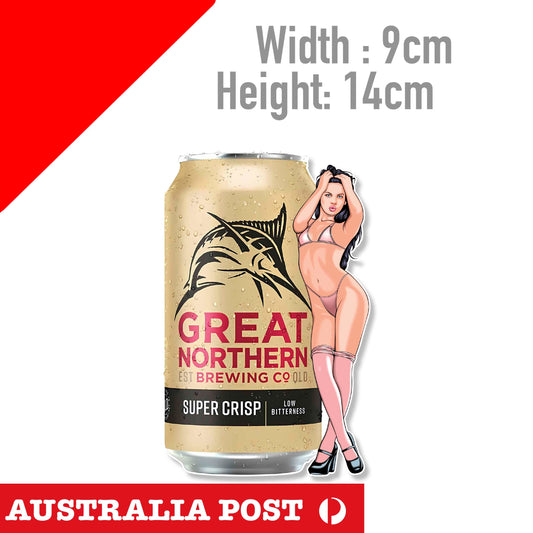 Great Northern BEER Sexy Girl Beer Can , Toolbox, fridge sticker