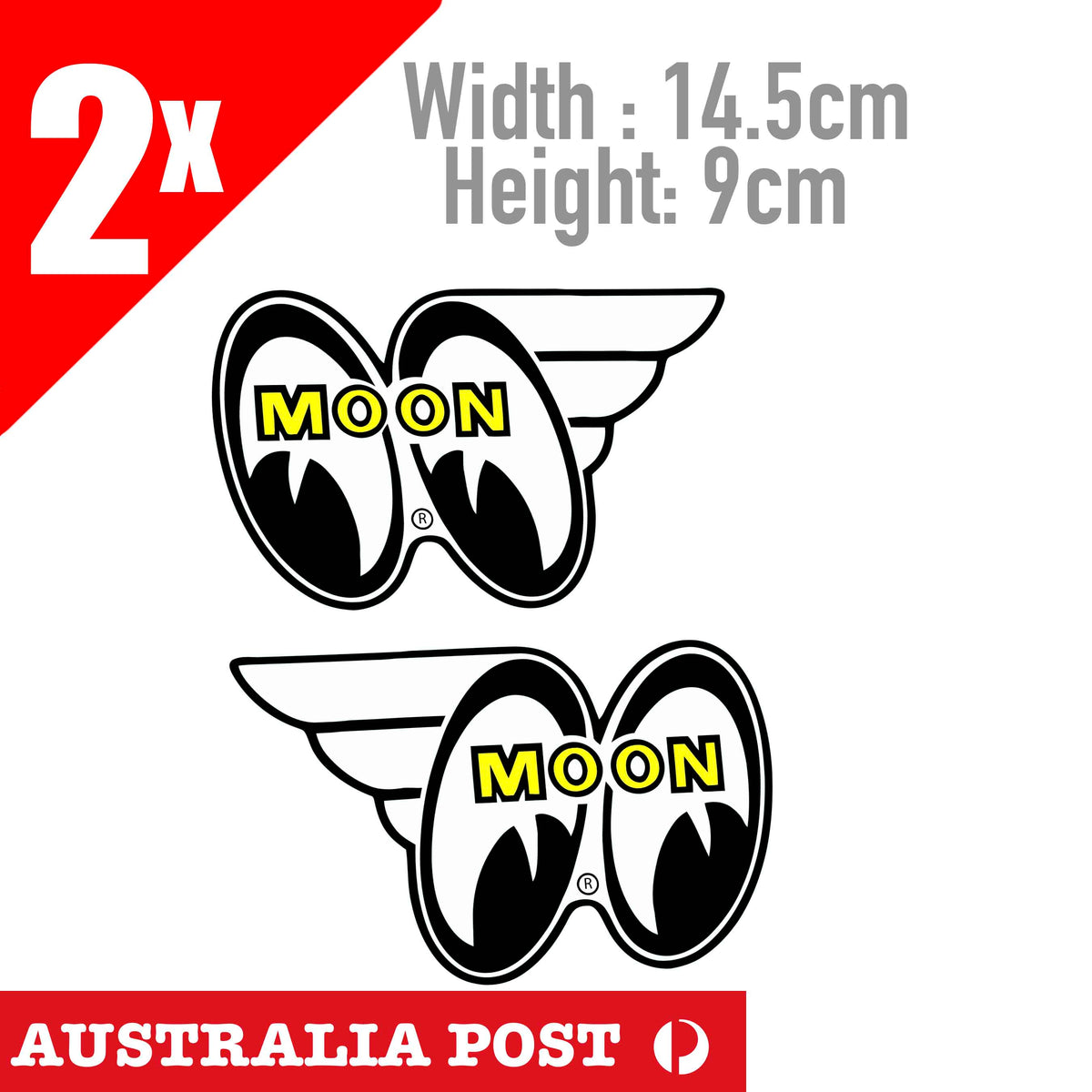 Mooneyes  Hot Rod Accessoires Car Garage Man Cave  Eye Racing Logo Stickers