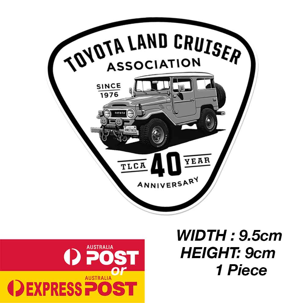 TOYOTA Land Cruiser 70 Series Fj140  Association Badge Silver Sticker