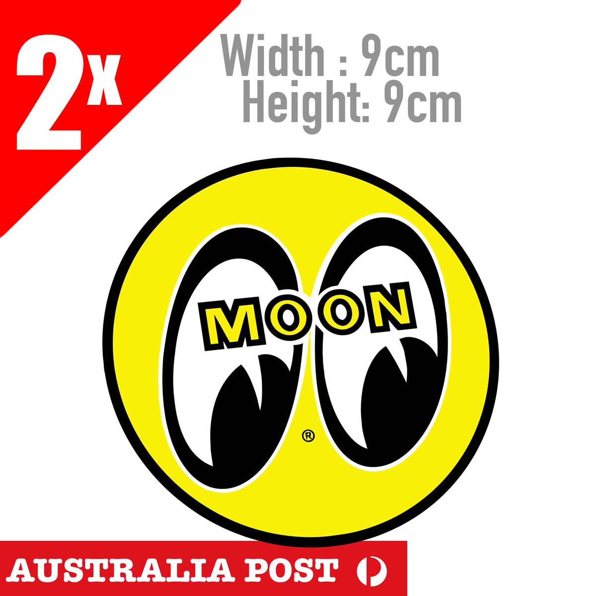 Mooneyes  Hot Rod Accessoires Car Garage Man Cave  Logo Round Sticker