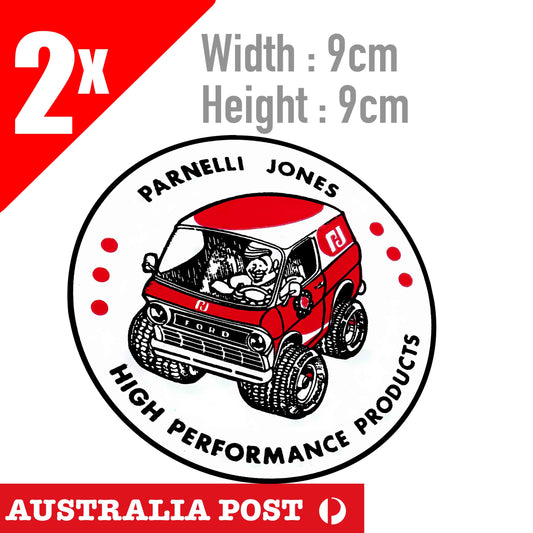 PARNELLI JONES Performance Vintage Racing Round Stickers