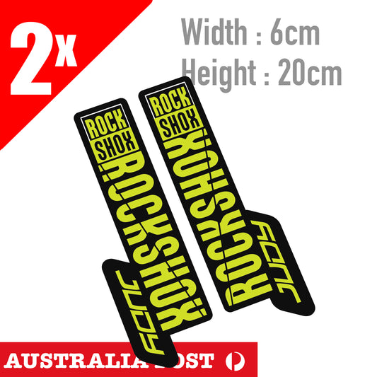 Rockshox JUDY - Front Suspension Decal Biycle MTB MX Lime Yellow Sticker