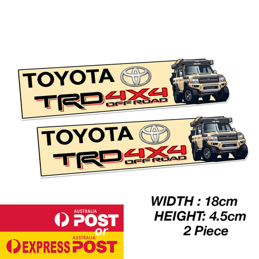 TOYOTA LandCruiser 76 Off Road Banner Sticker