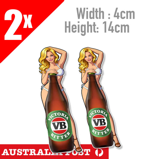 VB Beer Bottle ,Victoria Bitter Victoria Bitter Sexy Blonde In Bikini Stickers
