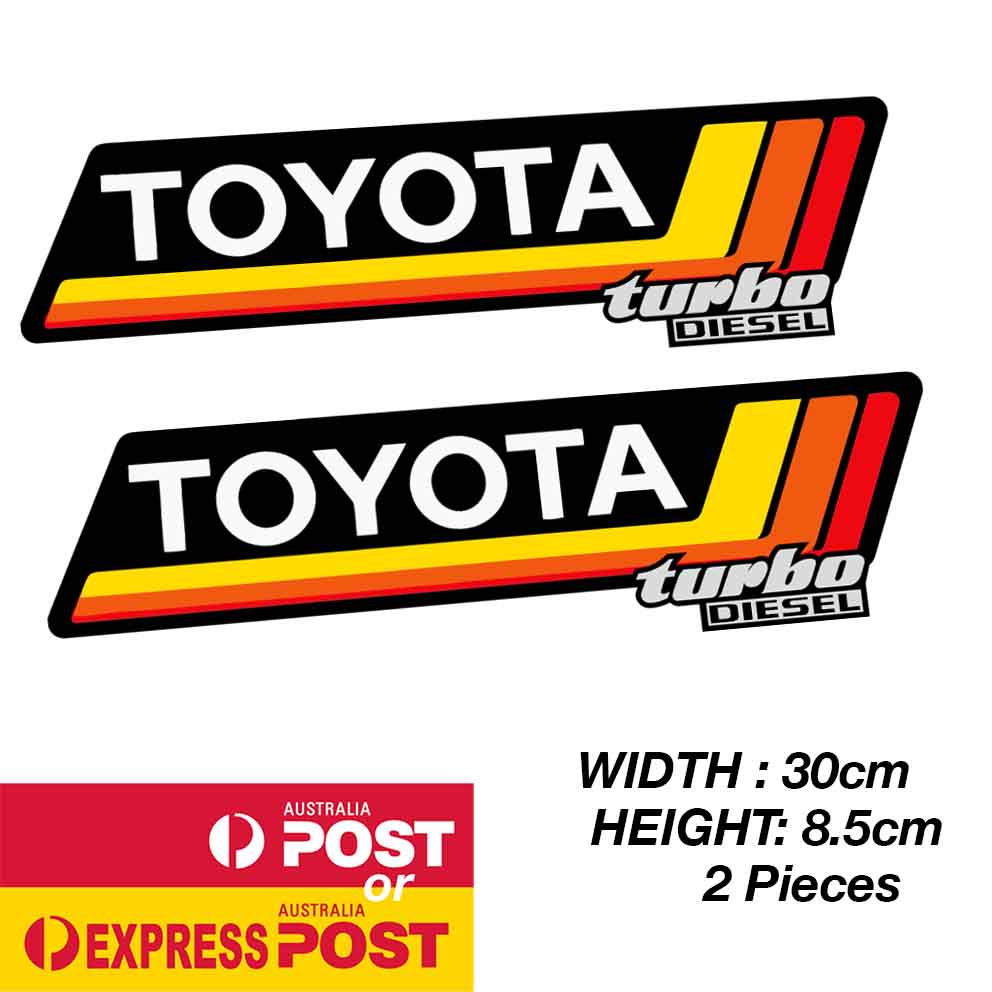TOYOTA TRD Turbo Diesel Vintage Stripe Banner Large Sticker