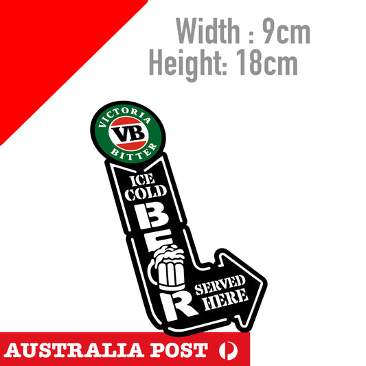 VB Beer Serve Here Sign Arrow ,Suit Bar Camping  Victoria Bitter Funny Sticker