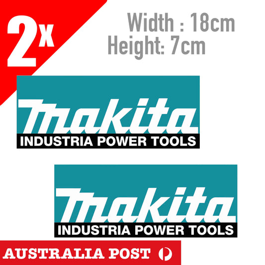 MAKITA Industrial Tool Banner, MAKITA LOGO 2x Stickers