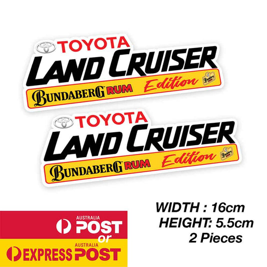 TOYOTA Landcruiser Bundaberg Beer Banner Sticker