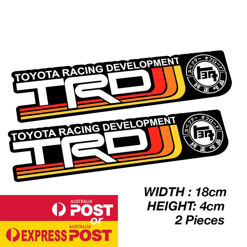 TOYOTA Heritage TRD JDM JAPANESE Logo Banner Sticker