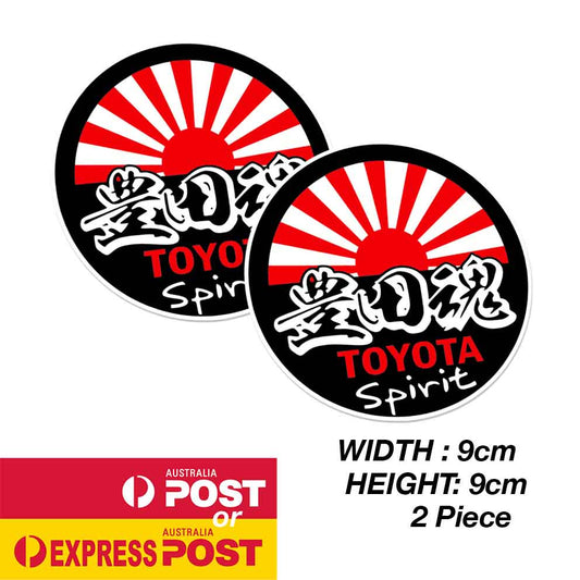 TOYOTA Japanese JDM Rising Sun Spirit Logo Stickers