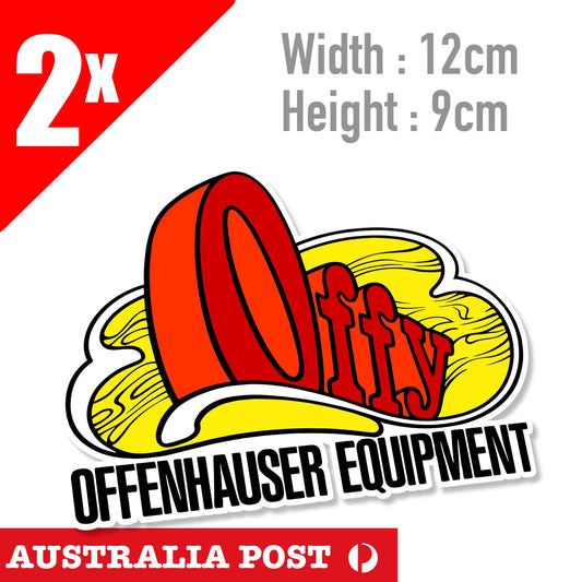 OFFY Offenhauser Equipment Vintage Logo Stickers