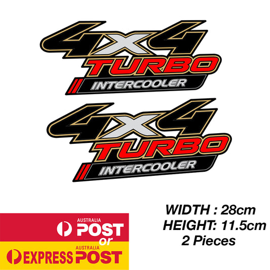 TOYOTA 4x4 TURBO Intercooler Logo Large Red Sticker