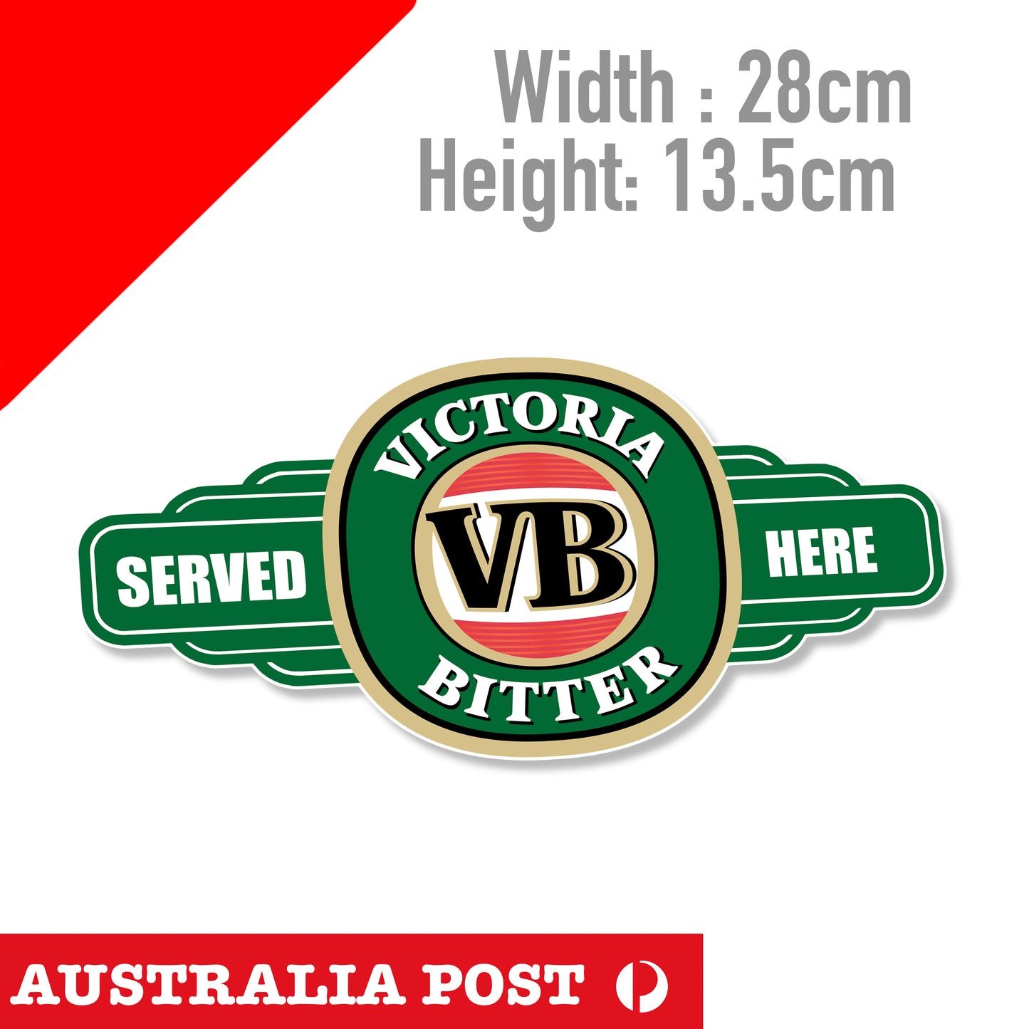 VB Beer Logo Serve Here Beer Sign , Victoria Bitter Sticker