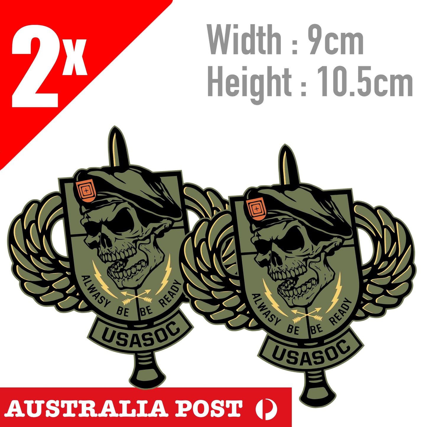5.11 Tactical Military Skull Head Soldier ALWASY BE READY Logo Sticker