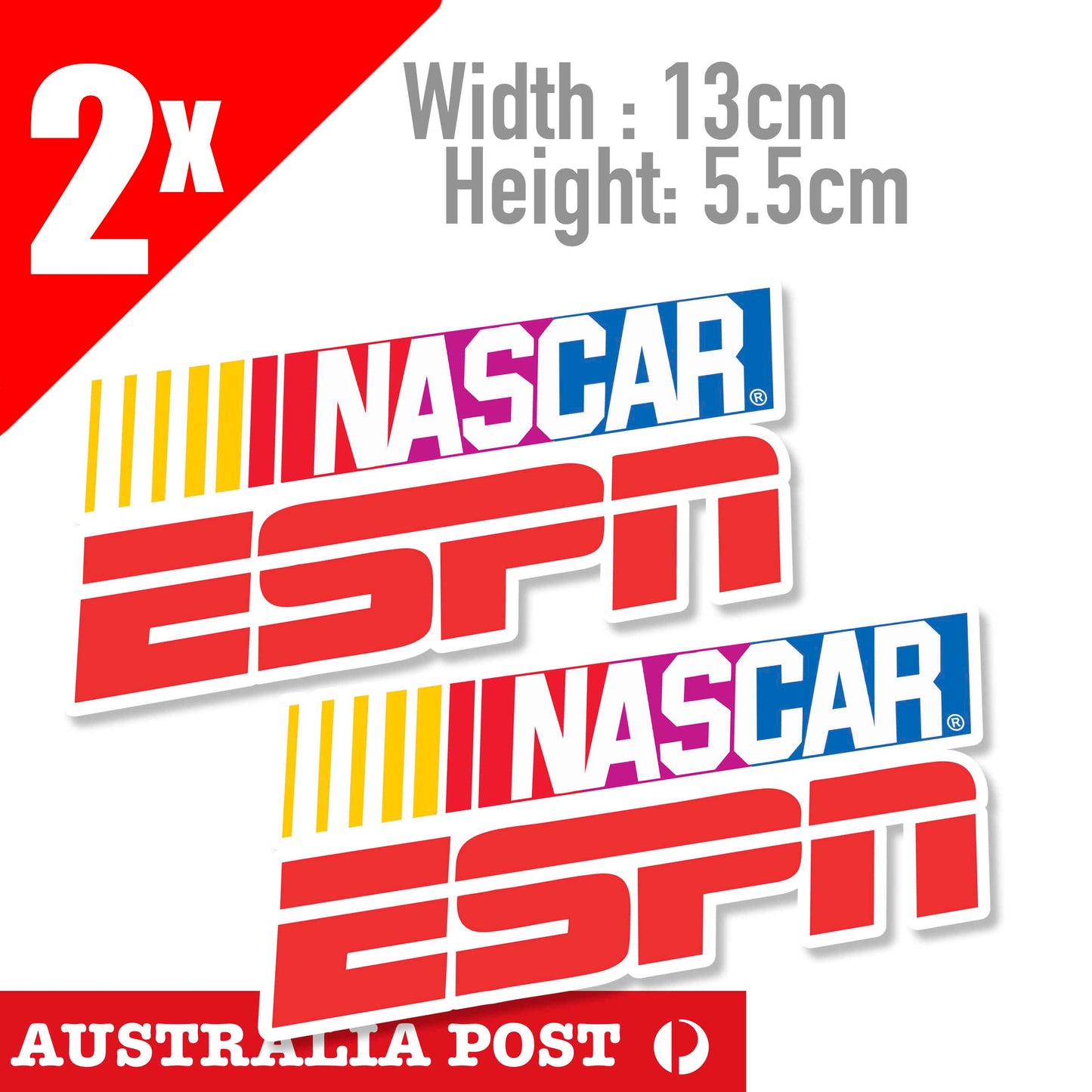 NASCAR ESPN Logo Racing Stickers