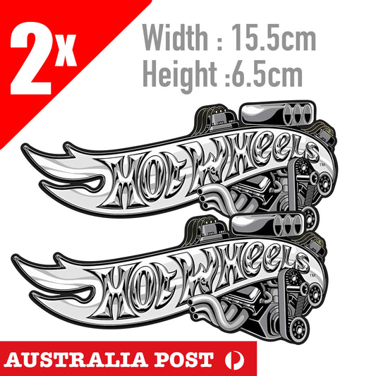 Hot Wheels Banner Engine Logo Banner Sticker