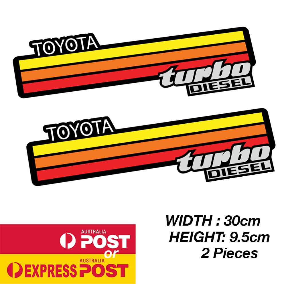 TOYOTA TRD Heritage Stripe Turbo Diesel Banner Large Sticker