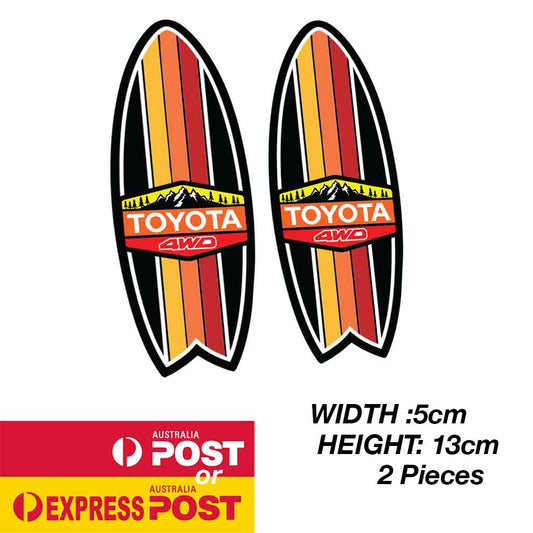TOYOTA 4WD Surfboard TRD Vintage Logo Sticker