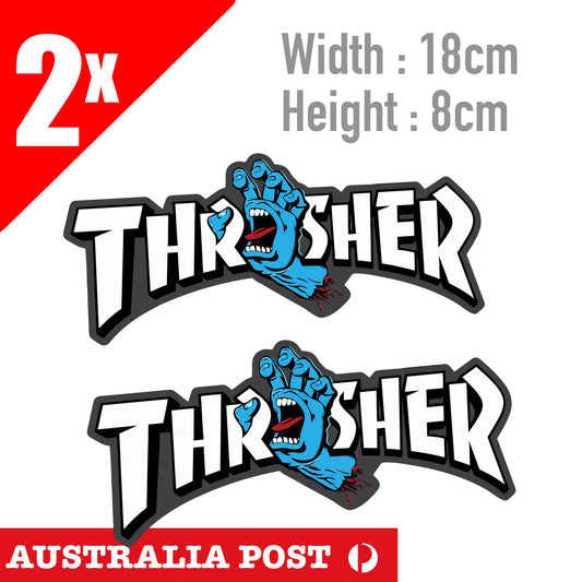 THRASHER Santa Cruz Screaming Hand Logo , Skateboard, Laptop , Car Decal Sticker
