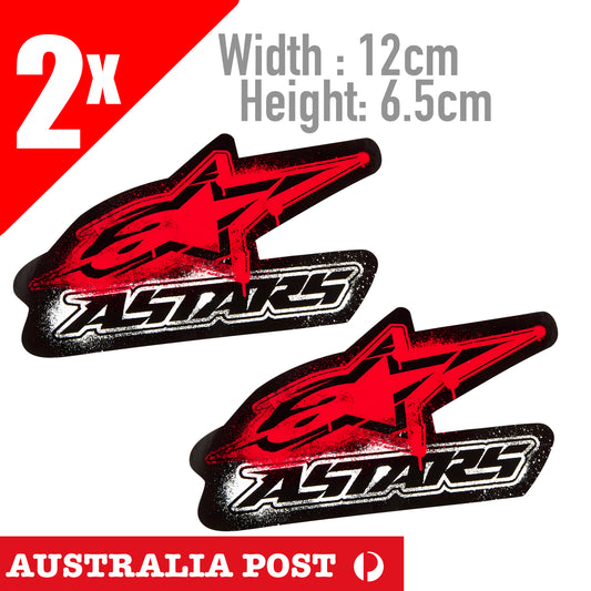 ALPINESTARS Motorcycle RED Logo, Motorcycle , Helmet, Fuel Tank Sticker