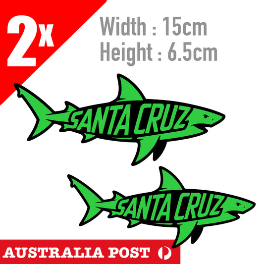 Santa Cruz  SHARK logo Green Sticker