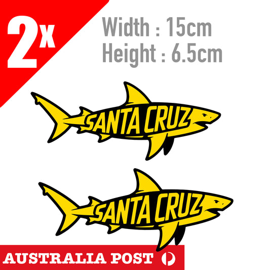 Santa Cruz  SHARK logo Yellow Sticker