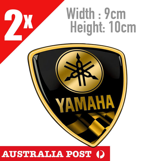 Yamaha Factory Racing Logo GOLD Motorcycle  Logo Stickers