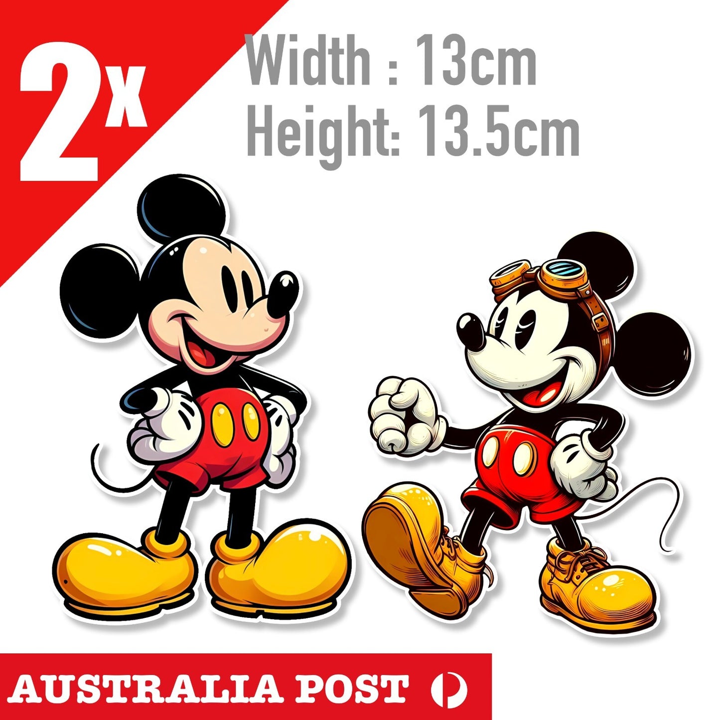 Disney Mickey Mouse Smiling   Vinyl  Stickers