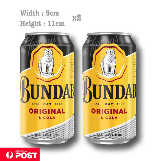 Bundaberg Original & Cola Can Beer Laptop , Car  Vinyl  Sticker 