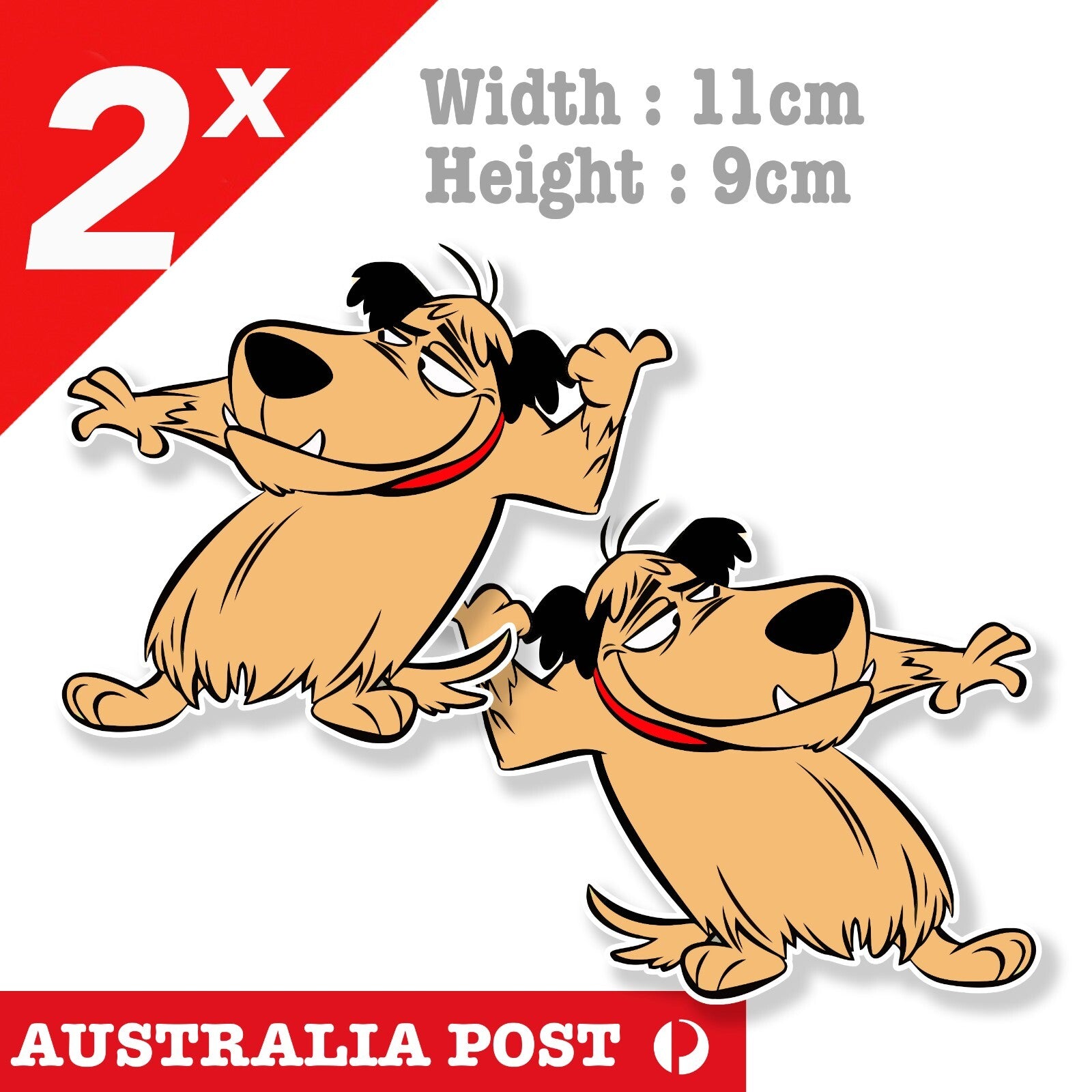 Dastardly and Muttley The Dog , Motorcycle,Cartoon Sticker