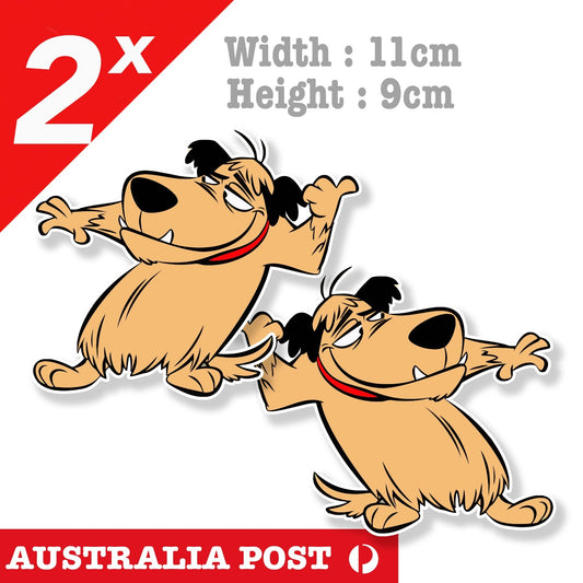 Dastardly and Muttley The Dog , Motorcycle,Cartoon Sticker
