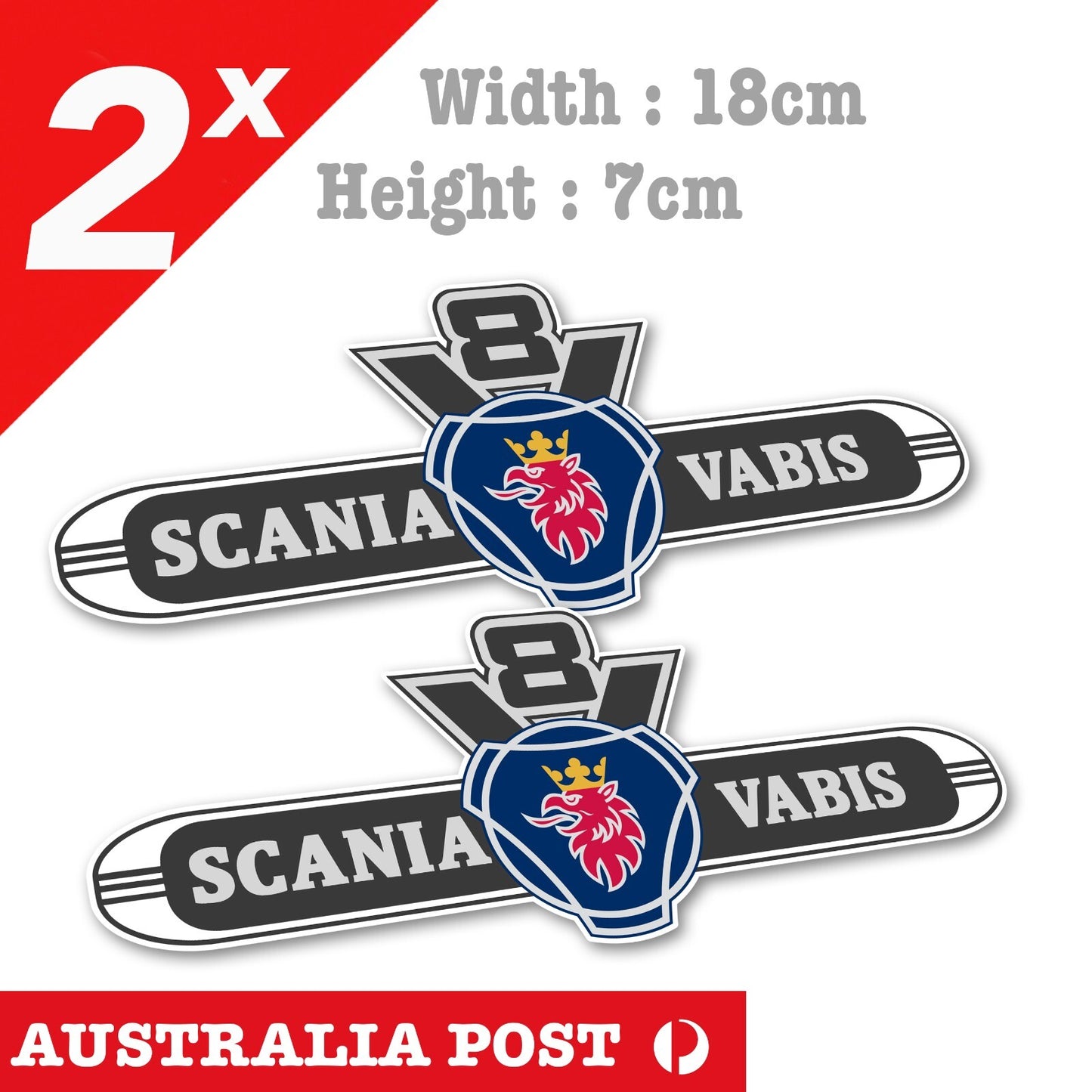 SCANIA V8 Logo Badge  Sticker