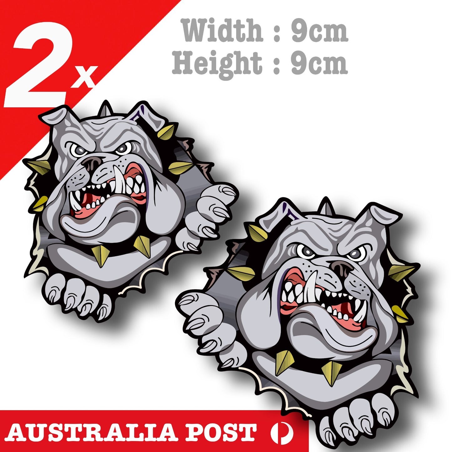 Angry Bull Dog  K9, Angry Dog Animal Sticker