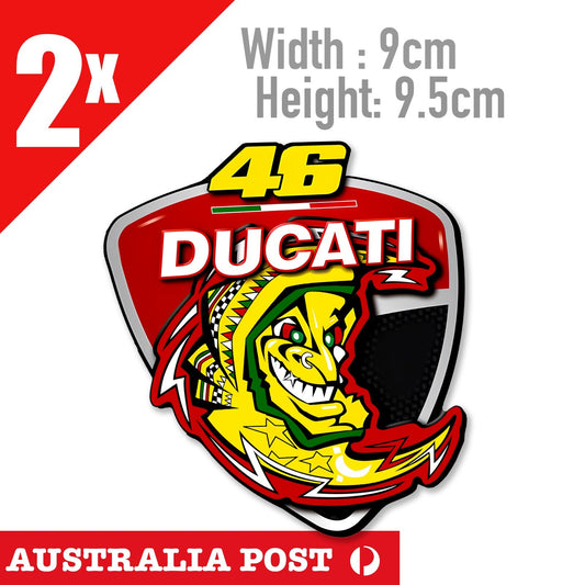 Ducati VALENTINO Rossi Number 46 Motorcycle Logo Sticker