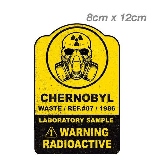 Chernobyl Radioactive Warning Sign Laptop , Car  Vinyl  Sticker 