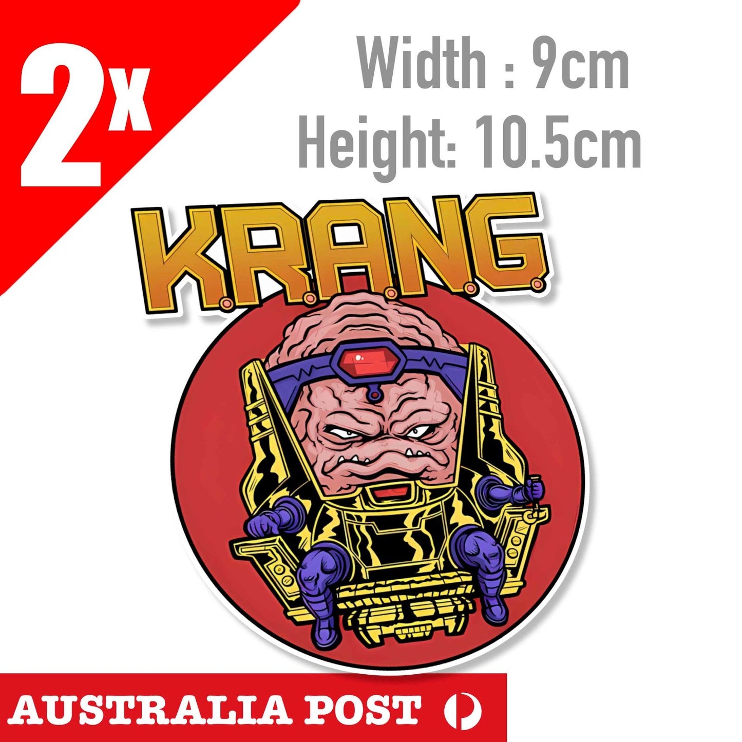 Teenage Mutant Ninja Turtles Brain logo , KRANG  Logo Cartoon Sticker