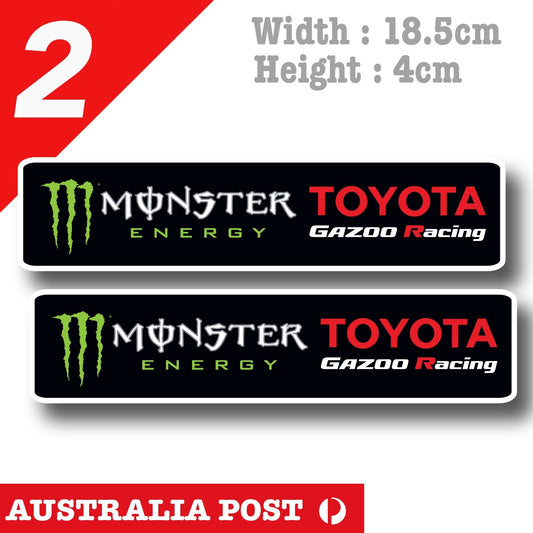 Monster Energy Drink TOYOTA Gazoo Racing  Car, Truck Fridge Bar Sticker 
