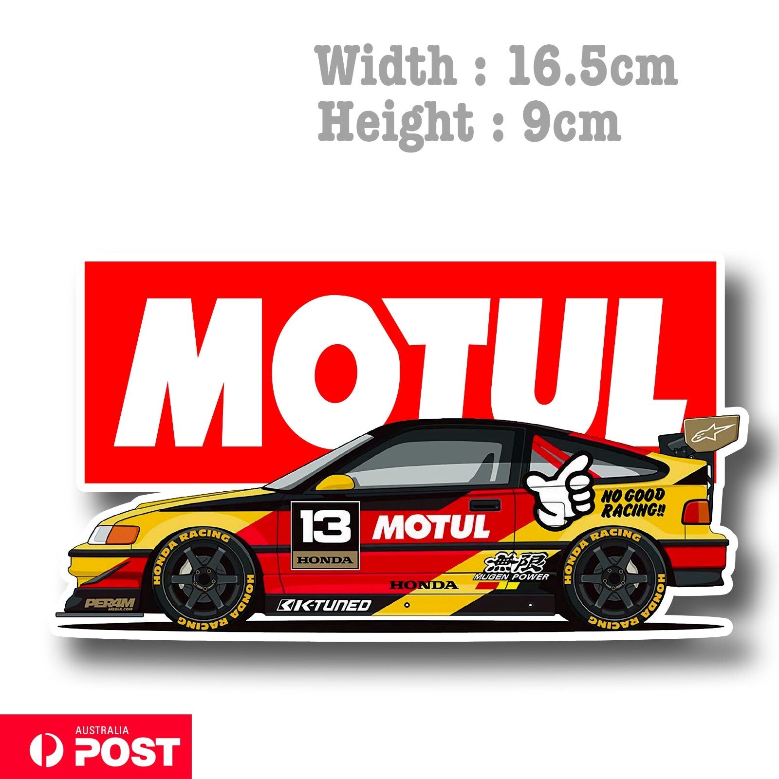 MOTUL Logo Honda Civic - No Good Racing JDM Sticker – Astro Stickers
