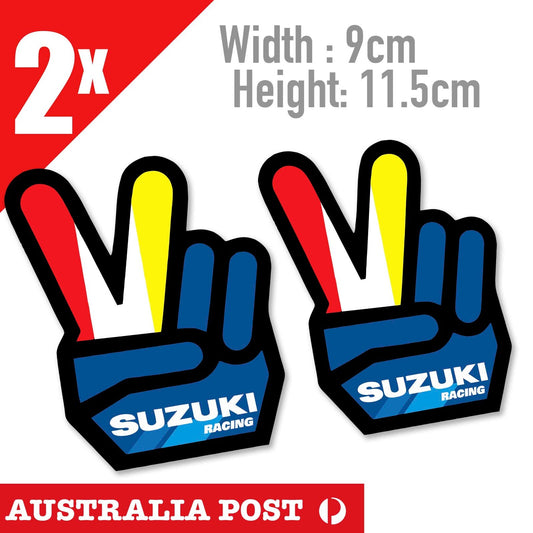 SUZUKI Racing Peace Out Love  , Motorcycle Helmet, Fuel Tank  Sticker