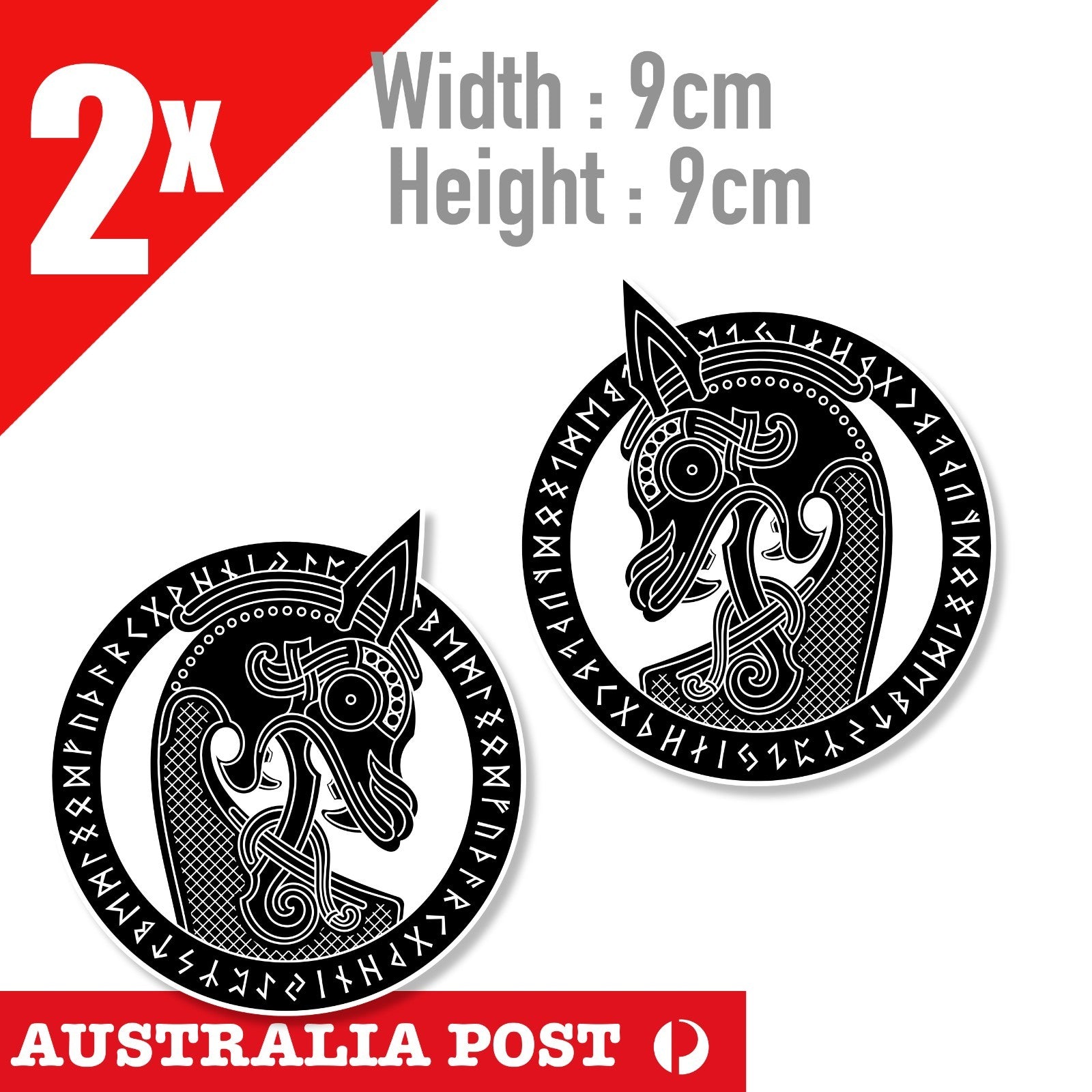 Odin Viking Horse  of Odin badge, mythology badge Stickers