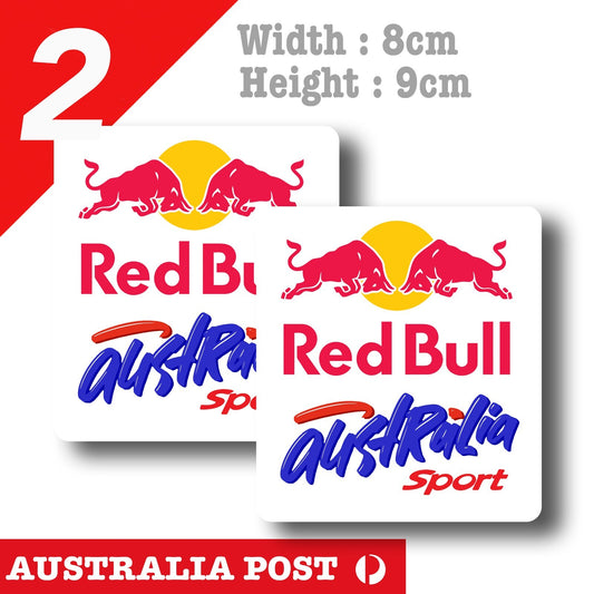 Red Bull Sport Australia White Back  Helmet sticker 