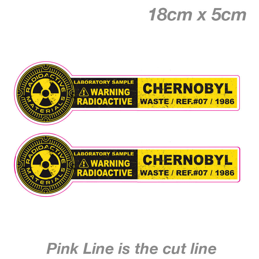Chernobyl Radioactive Warning Slap #4 Car  Vinyl  Sticker 