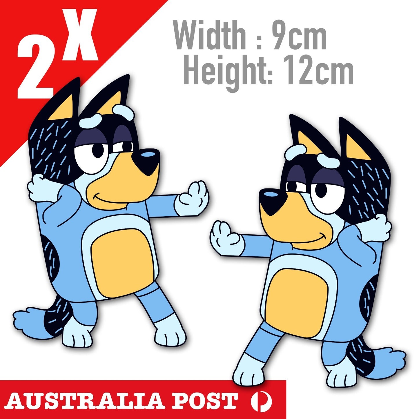 Bluey The Dancing Dog Cartoon Stickers